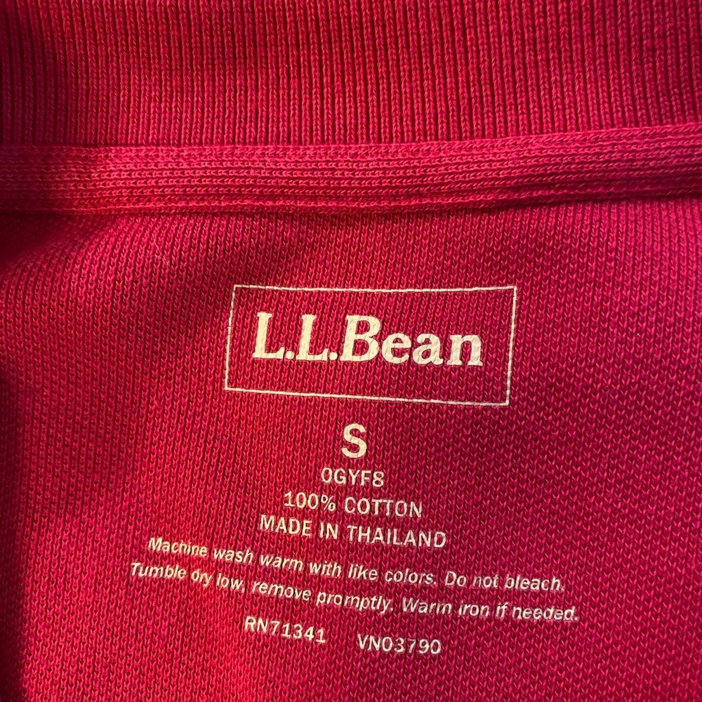 L.L. Bean - Woman’s fuchsia color long sleeve polo shirt, Size: S - Picture 5 of 5